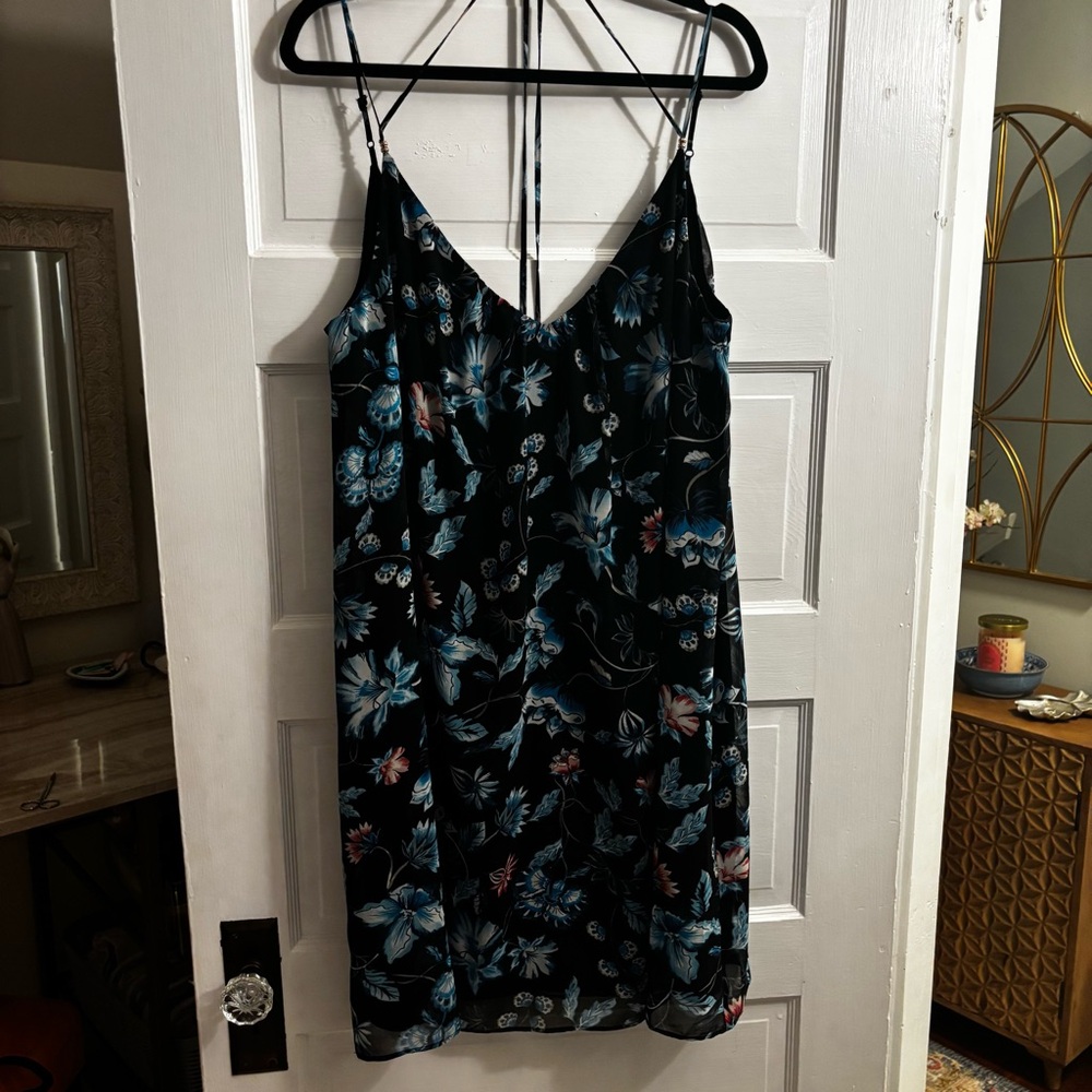 White House Black Market Black Floral Dress